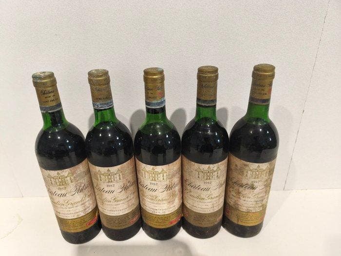 1982 Château Patris - Saint-Émilion Grand Cru - 5 Flessen, Verzamelen, Wijnen