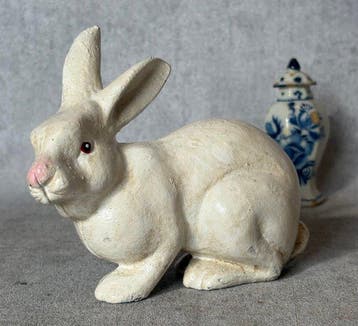 Statue, Konijn (Zonder Minimumprijs) - 11.5 cm - fonte