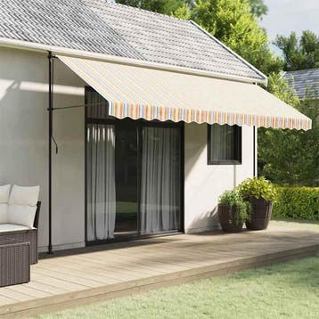 vidaXL Vervangingsdoek voor luifelrok gestreept 450 cm, Tuin en Terras, Zonneschermen, Verzenden, Nieuw