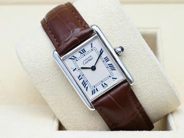 Cartier Tank Ref. 681006 Year 1990s (Box), Overige merken, Leer, Polshorloge, Ophalen of Verzenden