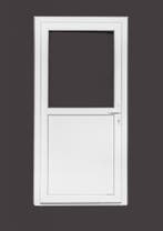 PVC Deur 1/2 glas Basic Plus b102xh206 cm wit, Ophalen of Verzenden, Buitendeur