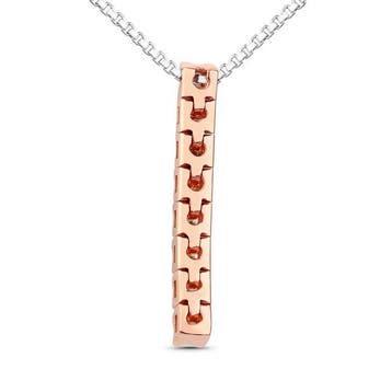 Hanger - 18 karaat Roségoud, Witgoud - 0.10ct. tw. Diamant