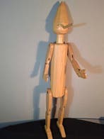 Figuur - Pinocchio bambola articolata in legno - Beuken, Antiek en Kunst