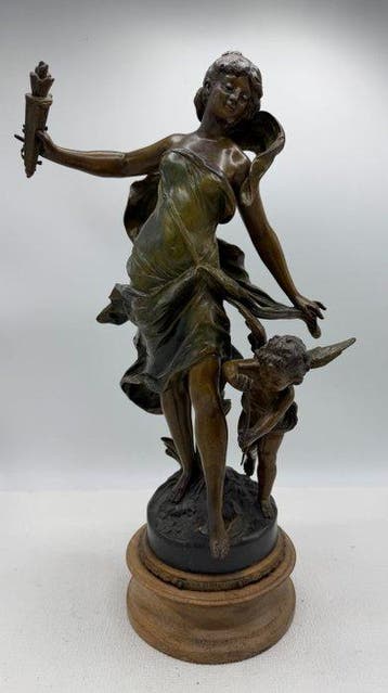 Auguste Moreau (1834-1917) - Sculpture, Amour Combattant -
