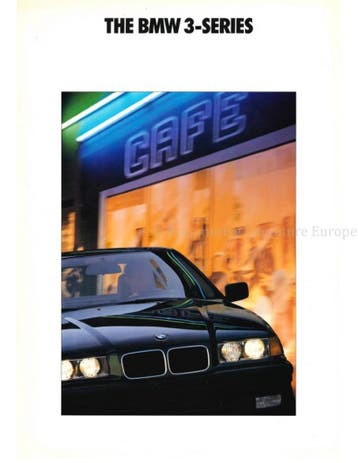 1991 BMW 3 SERIE BROCHURE ENGELS, Ophalen of Verzenden