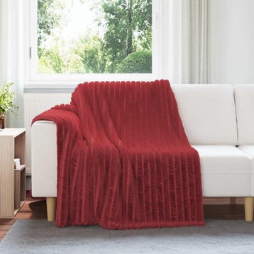 vidaXL plaid Bordeaux Rood 200 x 150 cm 0.8 kg Fleece, Maison & Meubles, Verzenden