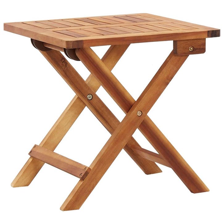 vidaXL Salontafel inklapbaar 40x40x40 cm massief acaciahout, Tuin en Terras, Tuintafels, Nieuw, Verzenden