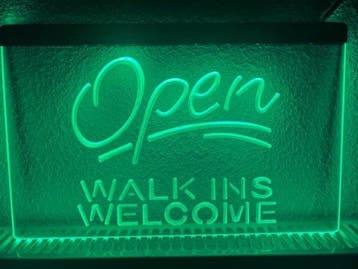 Walk-in welkom neon bord lamp LED verlichting reclame lichtb, Verzenden