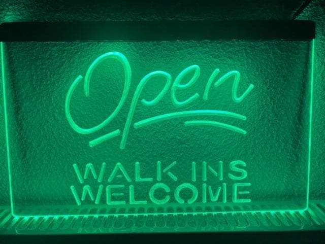 Walk-in welkom neon bord lamp LED verlichting reclame lichtb, Maison & Meubles, Lampes | Autre, Envoi