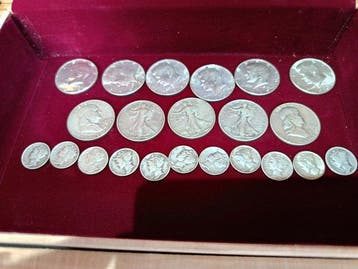 Verenigde Staten. Set - Caja 22 Coins- Dime Mercury/ 1/2, Postzegels en Munten