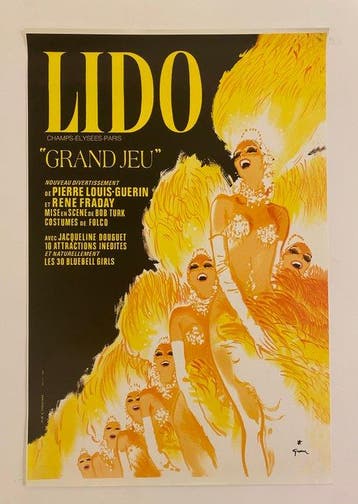 René Gruau - LIDO - GRAND JEU - Jaren 1980