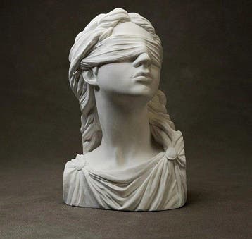 Beeldje, Statue Thémis - 12 cm - Gips