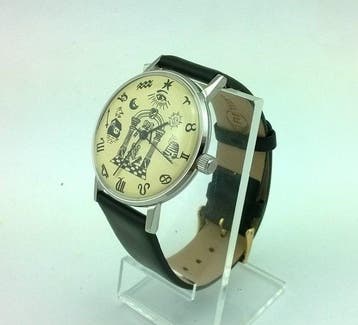 URSS - Rare montre-bracelet maçonnique Poljot De Luxe –, Collections