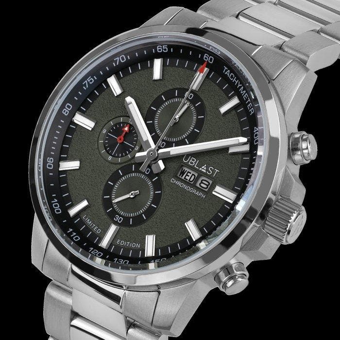 Ublast - Pit Stop - Chronograph - REF.UBPIT43GN - Ltd., Handtassen en Accessoires, Horloges | Heren