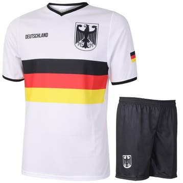 Kingdo Duitsland Voetbaltenue Thuis - Eigen Naam - Vlag -, Sport en Fitness, Voetbal, Verzenden, Nieuw, Bal