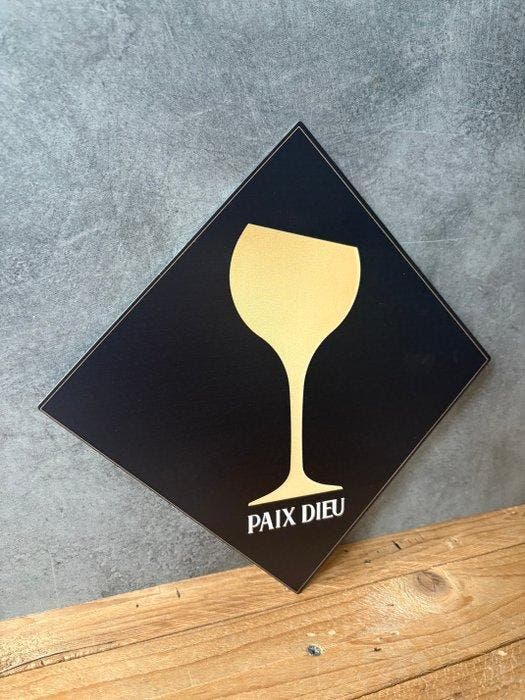 Prachtig embleem Paix Dieu bier - Metalen plaat - 30 cm x 30, Antiquités & Art, Antiquités | Assiettes décoratives & Carrelages
