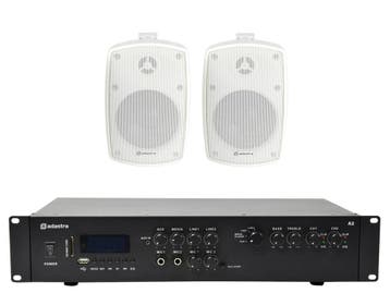 Adastra Indoor/outdoor Speakerset 1 + A2 BT Versterker, Nieuw
