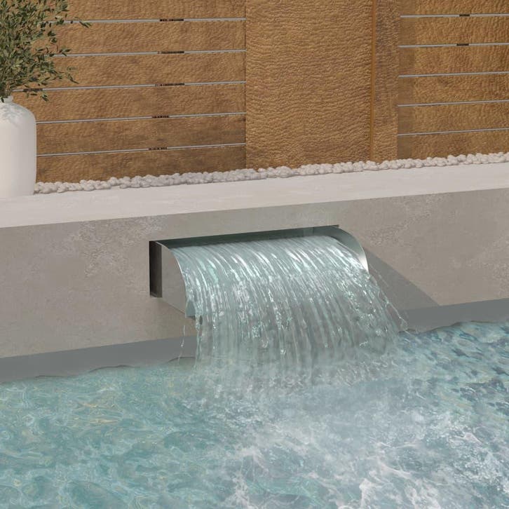 vidaXL Waterval 60x34x14 cm roestvrij staal 304, Tuin en Terras, Waterpartijen en Fonteinen, Nieuw, Verzenden