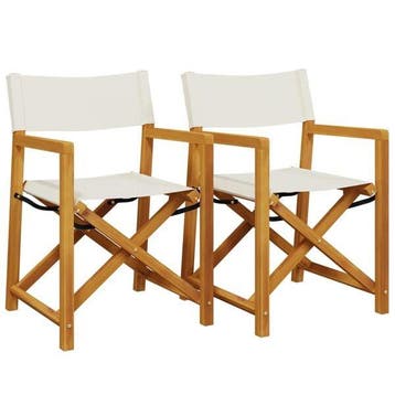Acacia Regisseursstoelen | Tweede kansje, OP=OP!, Verzenden, Gebruikt, Hout, Inklapbaar