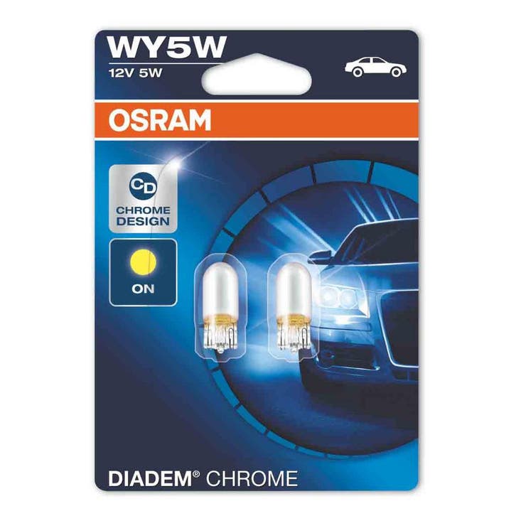 Osram WY5W Gloeilamp 12V 5W W2.1x9.5d Diadem Chrome 2 stuks, Auto-onderdelen, Verlichting, Nieuw, Ophalen of Verzenden
