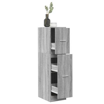 vidaXL Apothekerskast 30x41x118 cm bewerkt hout betongrijs, Huis en Inrichting, Verzenden, Nieuw