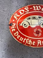 Emaille bord KDF-wagen - World War II - Emaille bord -