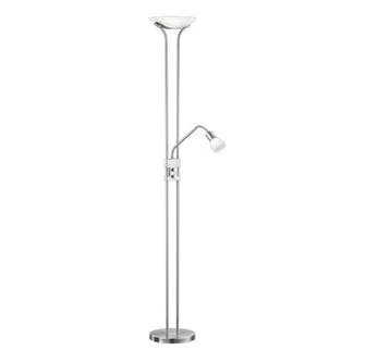 Trio SANTO II vloerlamp | LED | nikkel mat met albast | 25,5, Huis en Inrichting, Verzenden, Nieuw