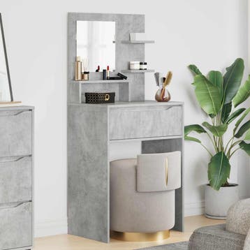 vidaXL Slaapkamer Toilet Tafels Beton Grijs 80 x 39,6 x 135, Verzenden, Nieuw