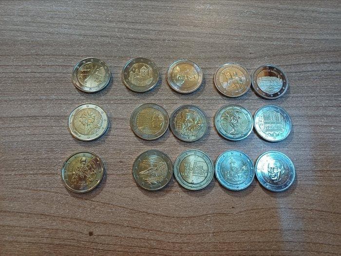 Europe. 2 Euro 2013/2026 (15 coins) (Sans prix de réserve), Postzegels en Munten, Munten | Europa | Niet-Euromunten