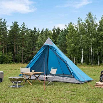 vidaXL Backpacking Tent 222 x 85 x 125 cm Blauw, Caravans en Kamperen, Verzenden, Nieuw