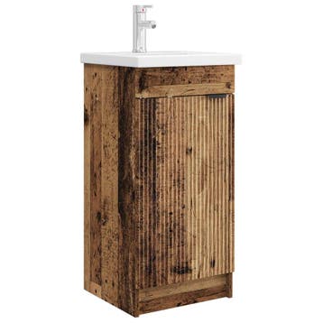 vidaXL Badkamer Vanity met Wastafel Oud hout 42 x 40 x 84,5, Verzenden, Nieuw