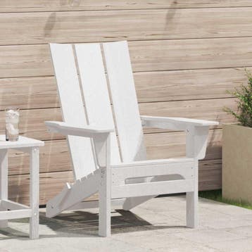 vidaXL Opvouwbare Adirondack Stoel Wit 80,5 x 74,5 x 92 cm, Verzenden, Nieuw