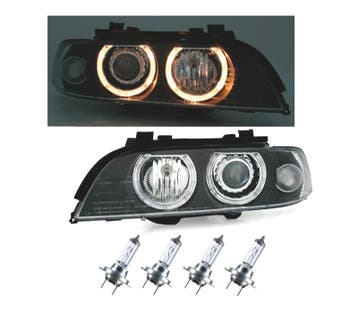 PHARES BMW E39 95-00 YEUX ANGES FOND NOIR, Verzenden
