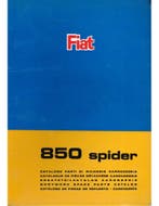 1967 FIAT 850 SPIDER CARROSSERIE ONDERDELENHANDBOEK