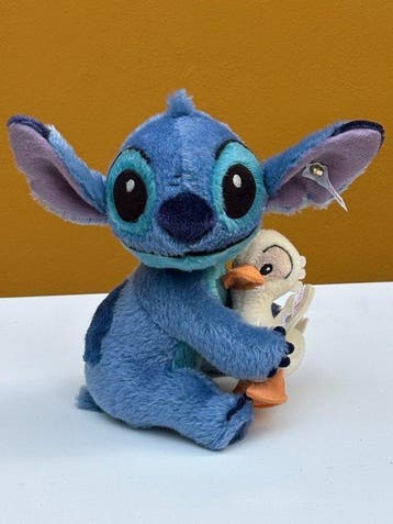 Steiff: Stitch met eendje, nieuw, mohair, gelimiteerde