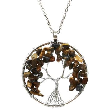 Fako Bijoux - Ketting - Chakra Reiki - Levensboom XL -, Verzenden