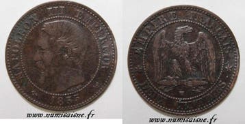 France Frankreich Km 776 2 Centimes 1855 W Lille Napoleon..., Verzenden, België