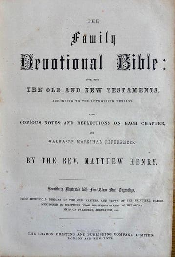 The Family Devotional Bible - 1860