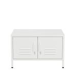 Lendo Online Table basse 68x50x44 cm Métal Blanc, Maison & Meubles