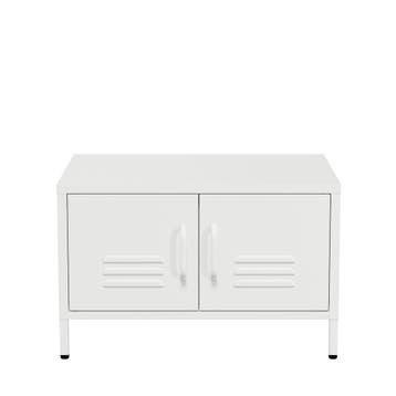 Lendo Online Table basse 68x50x44 cm Métal Blanc