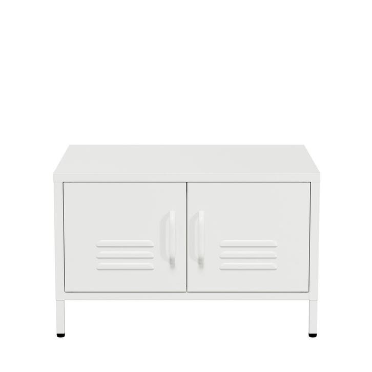 Lendo Online Table basse 68x50x44 cm Métal Blanc, Huis en Inrichting, Tafels | Salontafels