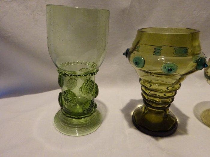 Wijnglas - Glas - Verzamelaarsglazen geblazen, Antiquités & Art, Antiquités | Verre & Cristal