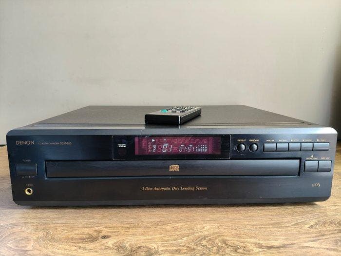 Denon - DCM-280 CD, MP3 5 disc multi play Cd-speler, TV, Hi-fi & Vidéo, Radios