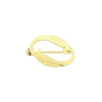 Gouden letter broche; Letter O, Handtassen en Accessoires, Broches, Ophalen of Verzenden, Gebruikt, Goud, Goud