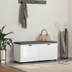 vidaXL Hallenbank Wit 100 x 38 x 46 cm Geengineerd Hout en, Verzenden