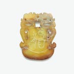 Chinois ancien Hard Stone Talisman - 85 mm (Sans prix de, Antiquités & Art