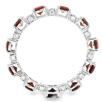 Bague Platine - 2.30ct. tw. Rubis - Diamant - Bague