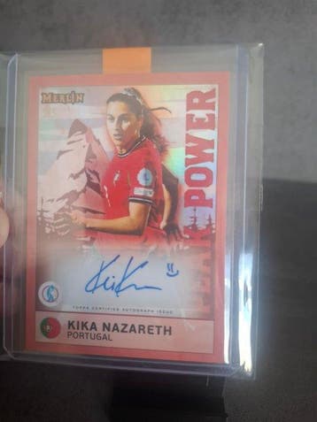 2024/25 Topps Merlin Kika Nazareth 5/5 Carte dédicacée,, Nieuw