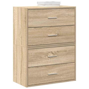 vidaXL Kasten met 4 lades 2 st 60x31x40 cm bewerkt hout, Verzenden, Nieuw