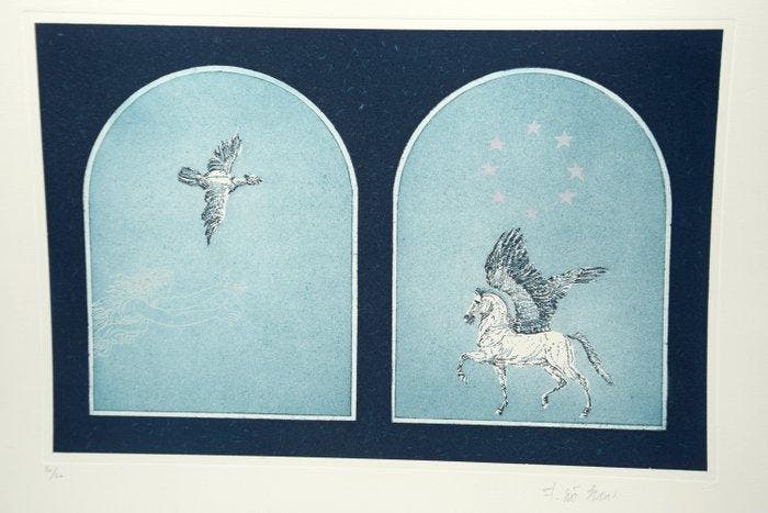 Fernando De Filippi (1940) - Cavallo Alato, Antiek en Kunst, Antiek | Overige Antiek